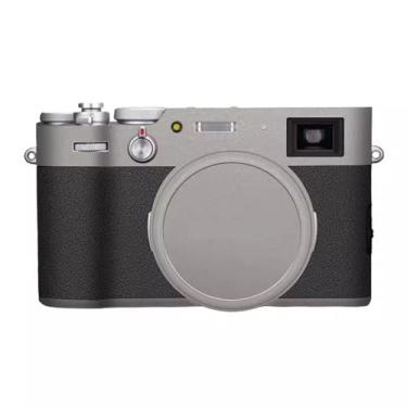 Imagem de JERXTTON Película protetora para câmera antirarranhões Película protetora para Fujifilm X100VI X100 VI (titânio + couro preto)