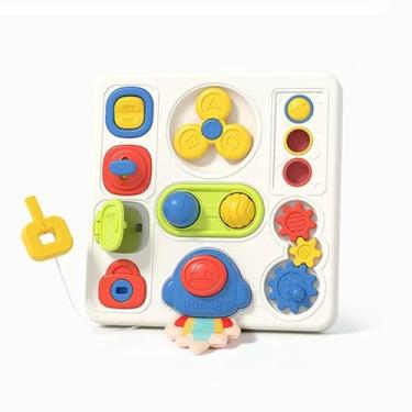 Imagem de Brinquedo Painel Sensorial Montessori Bebe C/ Som Atividade - Bruartt