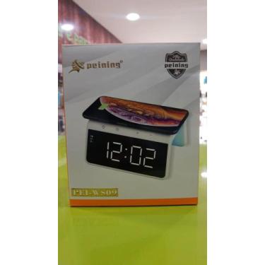 Imagem de Carregador por indução peining com relógio digital