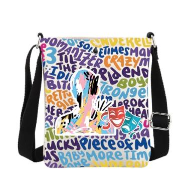 Imagem de MBMSO Presente de teatro musical Broadway Once Upon a One More Time Bolsa tiracolo comédia tragédia máscara presente para fãs musicais, Ouat Crossbody