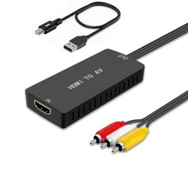 Imagem de LVY HDMI to RCA Converter, Composite Video Audio Converter Adapter, HDMI to AV Adapter, Supports PAL/NTSC for Fire Stick and Roku，Blu-Ray, DVD Player