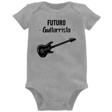 Imagem de Body Bebê Futuro Guitarrista - Foca na Moda, Cinza, M