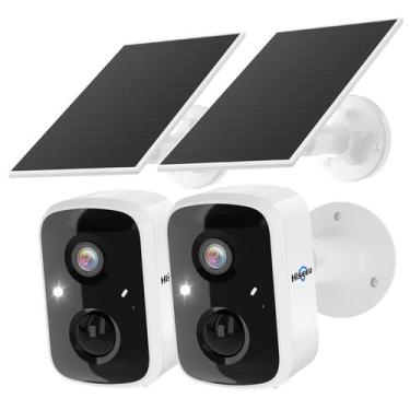Imagem de Câmeras de Segurança Hiseeu Solar Wireless - Kit com 2 Câmeras 4MP