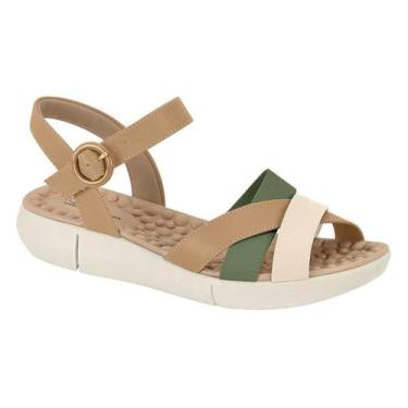 Imagem de Sandália Feminina Modare Ortopédica Baixa Confortável Creme 37