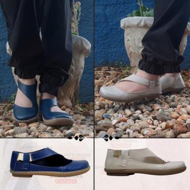 Imagem de Kit 2 Sapatilhas Boneca Sintético Marinho/Creme Casual - Scarpe Shoes,