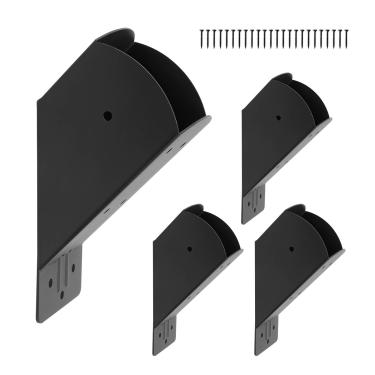 Imagem de 4 suportes de pérgola, suporte de ângulo de 45 graus, suporte de conector resistente para madeira de 10 cm x 10 cm, suporte de viga usado para gazebos, garagens, decks, estábulos, galpões, pátios,