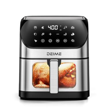 Imagem de deime DEIME Air Fryer 6.2 QT Oilless Oven Large AirFryer Healthy Cooker with 10 1-Touch Preset, Visible Cooking Window, Non-Stick Basket & Dishwasher Safe