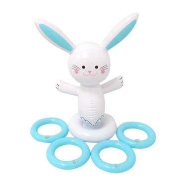 Imagem de Almencla Anéis infláveis ​​de jogador de brinquedo esporte de brinquedo engraçado filho pai filho interativo brinquedo ao ar livre de brinquedo de piscina para