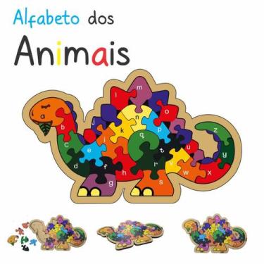 Imagem de Briquedo educativo alfabeto quebra cabeca dinossauro escolar - INDÚSTR