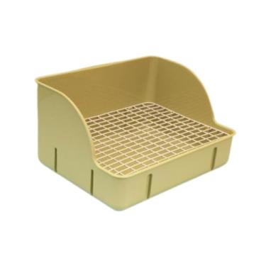 Imagem de WeiLaiKeQi Pan Pan Potty Train Bedpan Anti Splashing Corner Pan Cage Banheiro Bedding Caixa para porquinhos -da -índia Ferrões de ratos, Verde