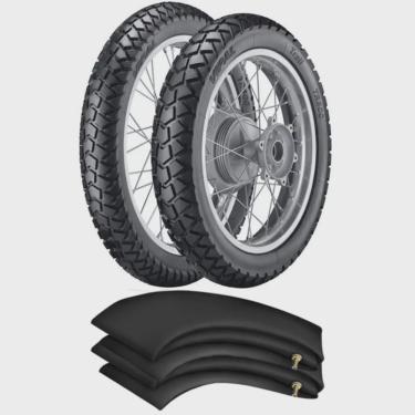 Imagem de Kit Pneu Xre 300 Xtz 250 Xr 250 Tornado 130/80-18 + 90/90-21 Tr300 Vipal