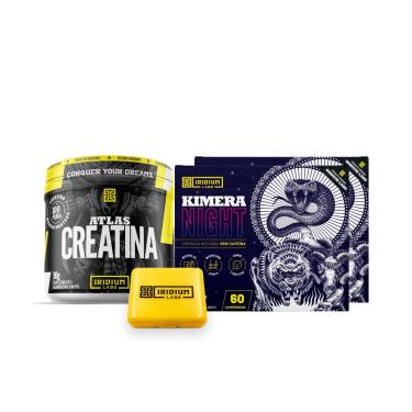 Imagem de Kit 2x Kimera Night + Creatina Atlas 90g + Porta Caps - Iridium Labs