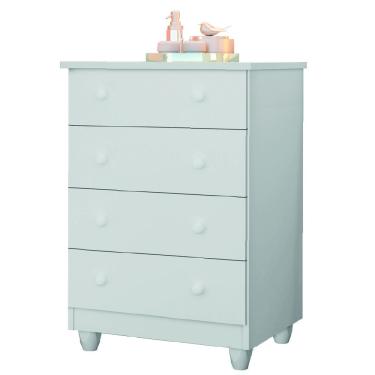 Imagem de Cômoda Infantil Para Quarto Bebê 4 Gavetas Lara Branco J&A