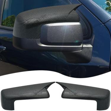 Imagem de Capa de espelho retrovisor, para Chevy Silverado 1500/GMC Sierra 1500 2019-2025 - Acessórios de cobertura de seta de fibra de carbono