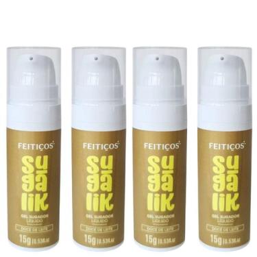 Imagem de 4 Sugalik Gel Beijável Doce de Leite 15g  Toque envolvente - Feitiços