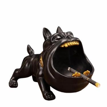 Imagem de Cinzeiros para fumadores cinzeiro animal criatividade moderna moda para mesa de escritório em casa ornamentos (Black)