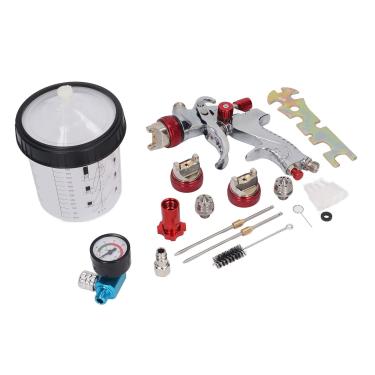 Imagem de Pistola de Pulverização de Tinta Automotiva HVLP Com 1,4 Mm de 1,7 Mm de 2,0 Mm de Gravação de Gravidade de Tinta Automática Spray Spray Kit de Ar para Entrada