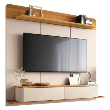 Imagem de Home Suspenso Galax para TV até 70 - HB Móveis, Off White/Cinamomo