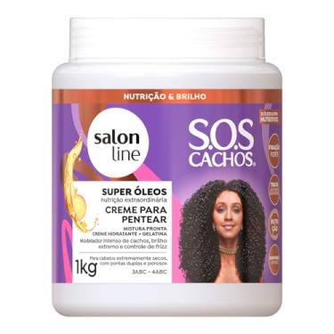 Imagem de Salon Line, Creme de Pentear, S.O.S Cachos Super Óleos, Vegano - Para Cabelos Cacheados, 1 kg