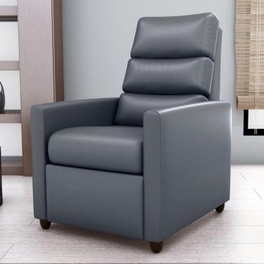 Imagem de Poltrona Reclinável Do Papai Taty Sintetico Cinza