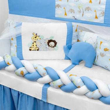 Imagem de Kit De Berço 12 Peças Americano Completo Tricot Enxoval Estampado Luxo