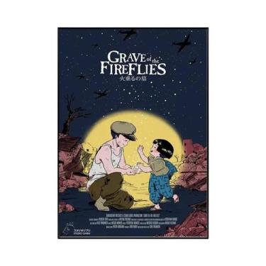 Imagem de Miyazaki Ghibli Anime Grave of the Fireflies Canvas Wall Art Poster Im