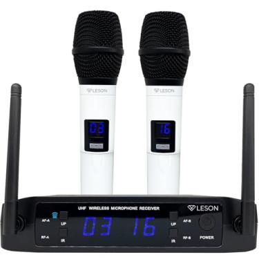 Imagem de Microfone Le Son Ls916 Base Multicanais Profissional 2 canais 32 frequencias Branco