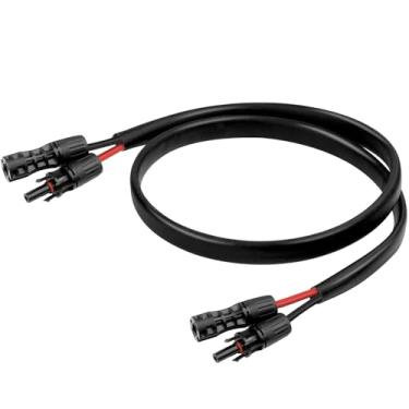 Imagem de Cabo de extensão de painel solar – Fio solar de 8 AWG com conector à prova d'água fêmea e macho com proteção retardante de chamas, fio fotovoltaico para trailer, sistemas fotovoltaicos, casa, barco