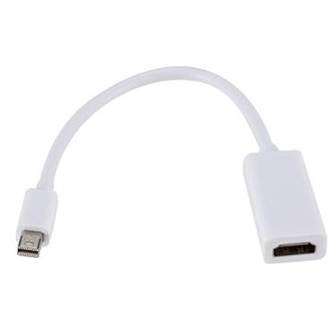 Imagem de Compatível com cabo adaptador Mini DisplayPort para HDMI compatível com cabo Mini DP para HDMI de alta definição (branco 1080p)