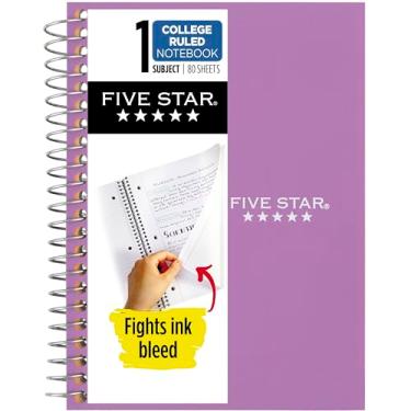 Imagem de Five Star Caderno pessoal, pautado universitário, 17,78 cm x 11,8 cm, 80 folhas, ametista (450048CF1-ECM)