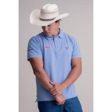 Imagem de CAMISA POLO MASCULINA TEXAS FARM - NEW STYLE - CPM009 - AZUL CRISTAL-Masculino