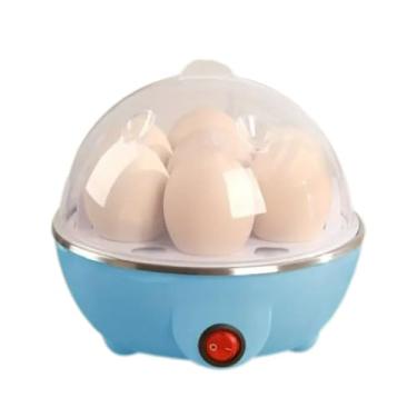 Imagem de Cozedor de Ovos Elétrico 220V/110V Máquina de Cozinhar Ovos Vaporizador de Ovos Portátil Cozinha à Vapor(Azul,110V)
