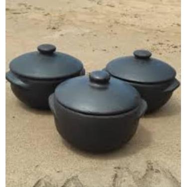 Imagem de Jogo de Panela de Barro Capixaba 03 Unidades 1500ml - Fogão a Lenha e Gás