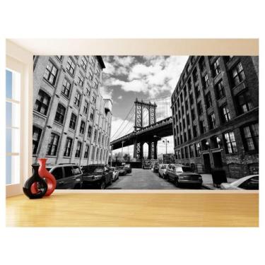 Imagem de Papel De Parede Cidade Ponte Prédios New York 3,5M Ncd287 - Você Decor