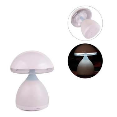 Imagem de Luminária Abajur Led Recarregável Cogumelo 7 Cores - Gxm