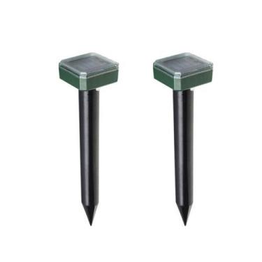 Imagem de Repelente Solar Ultrassonico 2 unidades Pestes Ratos Roedores Jardim E