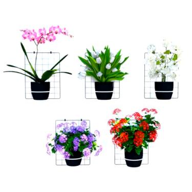 Imagem de Jardim Vertical com Telas em Aço Aramado 30x40cm para Horta Suspensa Expositor de Vasos Plantas Orquídeas Parede Verde (5)