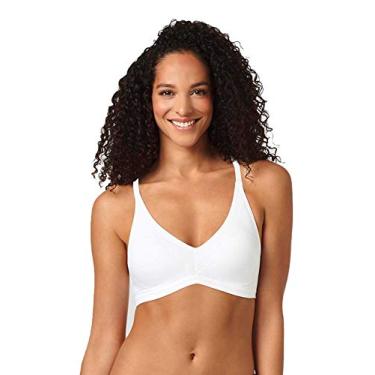 Imagem de Warner's Sutiã feminino plus size simplesmente perfeito tamanho fácil sem bojo sem aro, Branco, GG