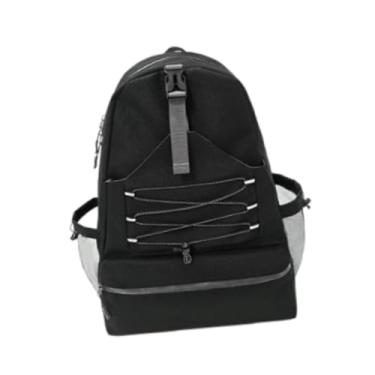 Imagem de menolana Grande bolsa de tênis, bolsa para raquete de badminton, mochila com tiras refletivas seguras, mochila portátil para treinamento ao ar livre, Preto
