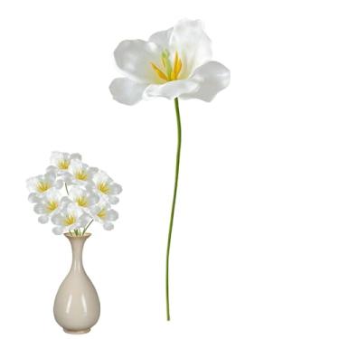 Imagem de Flores Artificiais de Seda, Flores Artificiais Realistas Sem Folhas 11 cm, Decoração para Casa e Casamento Adereços para Fotografia Retro e Exposição Comercial Dia dos Namorados Aniversário Quarto Sal