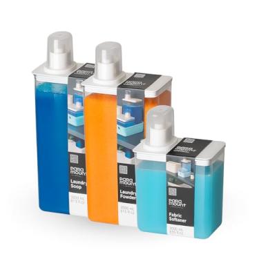 Imagem de Kit Dispenser de Lavanderia | Sabão Líquido | Sabão Liquido | Amaciante | Produtos de limpeza | 1,3ml e 2,6ml | BRANCO