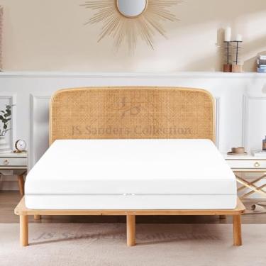 Imagem de Lençol solteiro com zíper, 40,6 cm, bolso profundo, 100% algodão egípcio, 600 fios, capa de colchão com zíper, qualidade hoteleira, apenas 1 lençol com elástico solteiro, 99 x 189 cm, branco