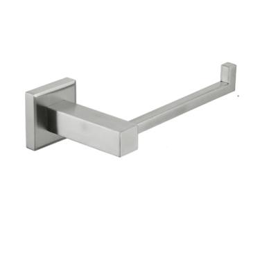 Imagem de Conjunto de banheiro de níquel escovado - 6 peças, porta-toalhas, ganchos, ferragens de aço inoxidável, gancho de papel