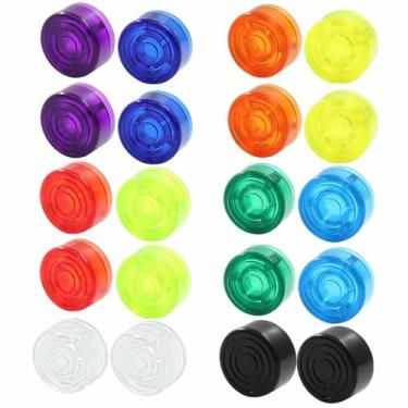 Imagem de Zorfeter 20 Peças De Protetores Coloridos Para Pedais Efeitos Guitarra, Proteção Plástico Botões E Interruptores Comuns
