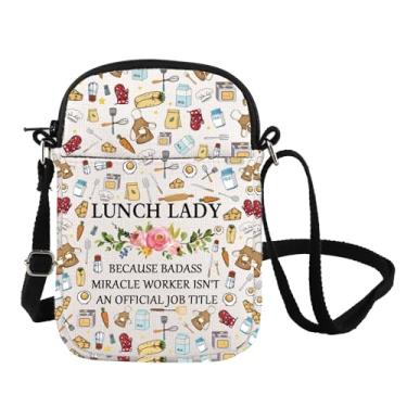 Imagem de Bolsa tiracolo Lunch Lady Appreciation Lunch Workers Carry On Bag Cafeteria Worker Messenger Bag, Lunch Lady Cb