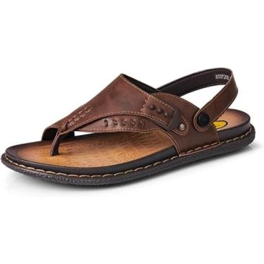 Imagem de Sandália Hallux Valgus Para Homens Com Dedão Do Pé, Chinelos De Talas De Joanete Plano, Chinelos De Correção De Pé, Confortáveis, Para Corretor De Dedo Do Pé, Dark Brown, 6.5 UK