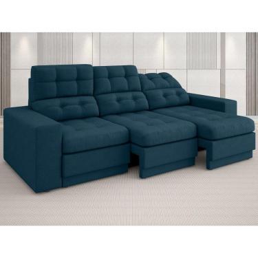 Imagem de Sofá Jobim 2,05m Assento Retrátil e Reclinável Velosuede - NETSOFAS