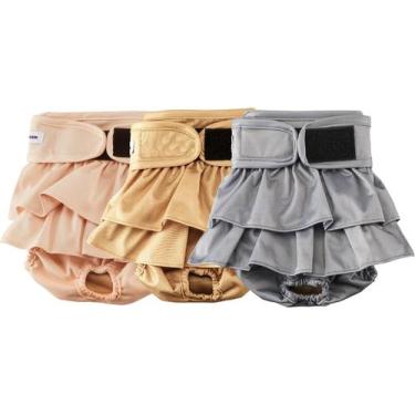Imagem de Fraldas para cães VUNCESSIN reutilizáveis femininas, pacote médio com 