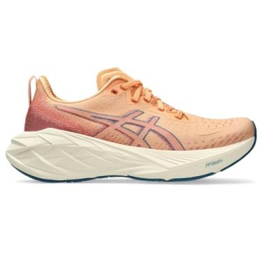 Imagem de ASICS NOVABLAST 4 Tênis de corrida feminino, Laranja desbotado/vermelho escuro, 39