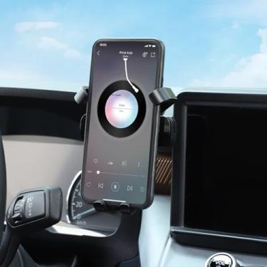 Imagem de Suporte de telefone para carro compatível com Ford Maverick 2022-2025 console central display multimídia painel lateral esquerdo suporte para celular clipe de painel suporte de celular universal